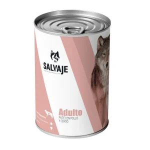 1.2 kg Salvaje Adulto Pollo y Cerdo en paté lata para perros