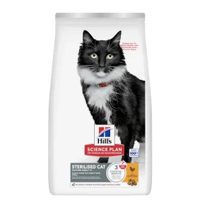 1.5 kg Hill's Science Plan Sterilised Mature Adult Pollo pienso para gatos