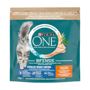 1.5 kg Purina One Bifensis Esterilizado Control de Peso Pollo pienso para gatos