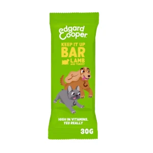 1 barrita Edgard & Cooper Barritas de Cordero y Pavo snack para perros