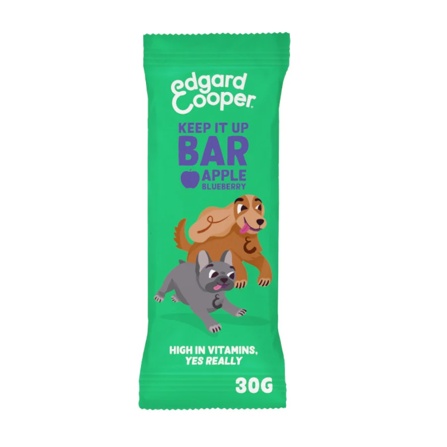 1 barrita Edgard & Cooper Barritas de Manzana y Arándanos snack para perros