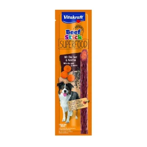 1 barrita Vitakraft Palito Beef Superfood Zanahoria y Chía para perros