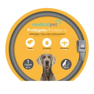 1 collar x 65 cm Medicalpet Collar Antiparasitario para perros grandes