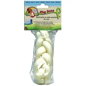 1 hueso Croci King Hueso Natural Trenzado para perros