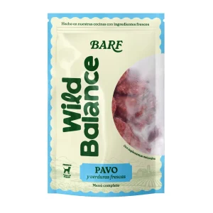 1 kg Wild Balance Menú Barf pavo con verduras comida congelada para perros