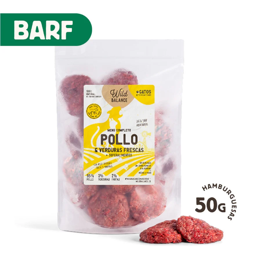 Wild Balance Menú Barf pollo con verduras comida congelada para gatos - Image 2
