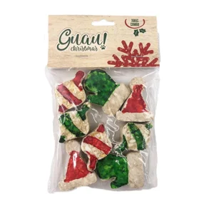 1 ud. Guau Christmas Bocaditos de Cuero Prensado para perros