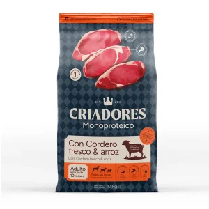 10 kg Criadores Monoproteico Adulto con Cordero pienso para perros