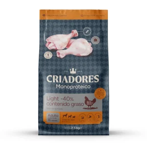10 kg Criadores Monoproteico Light -40% contenido graso Adulto con Pollo pienso para perros