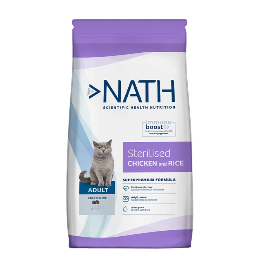 Nath Adult Sterilised Pollo y Arroz pienso para gatos
