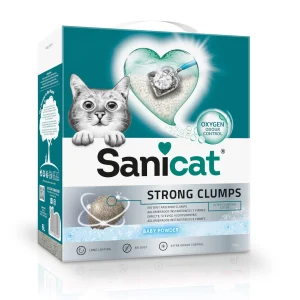 10 L Sanicat Strong Clumps Arena Aglomerante perfumada para gatos