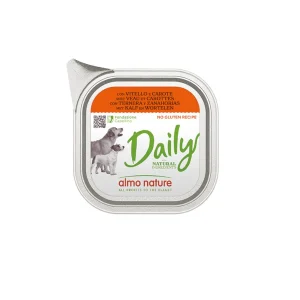 100 g Almo Nature Daily Grain Free Ternera y Zanahorias tarrina para perros