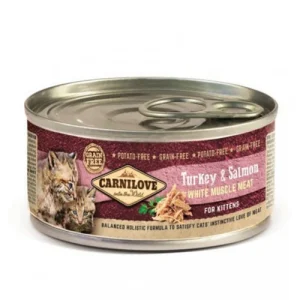 100 g Carnilove Salmón y Pavo lata para gatitos
