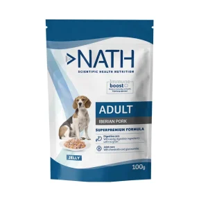 100 g Nath Adult Cerdo Ibérico en Gelatina sobre para perros