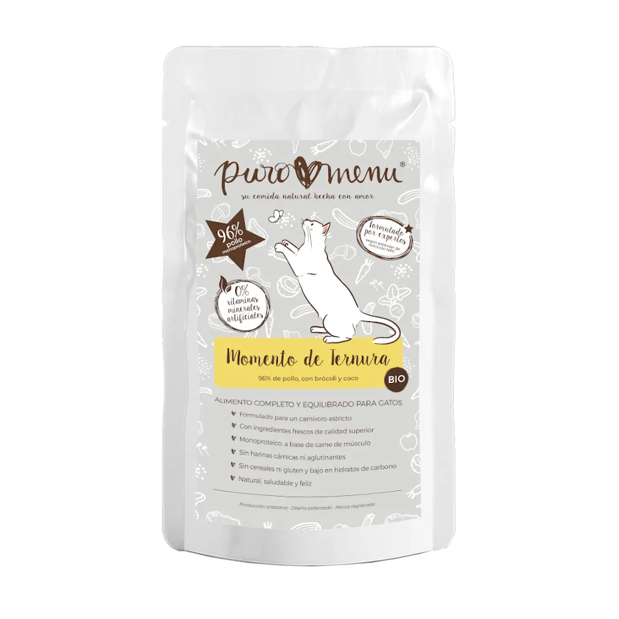 100 g Puro Menu Bio Momento de Ternura sobre para gatos