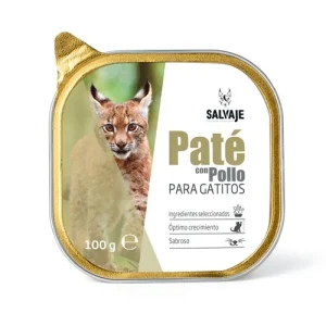 100 g Salvaje Pollo en Paté tarrina para gatitos