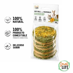 100 g Small Life Rollo de Heno con Caléndula Snack para roedores y conejos