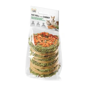 100 g Small Life Rollo de Heno con Zanahoria Snack para roedores y conejos