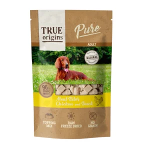 100 g True Origins Bocaditos Pure Adult Freeze Dried Pollo y Pato para perros