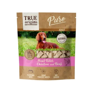100 g True Origins Bocaditos Pure Adult Freeze Dried Pollo y Ternera para perros