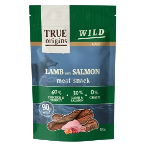 100 g True Origins Tiras Wild Adult Cordero con Salmón para perros