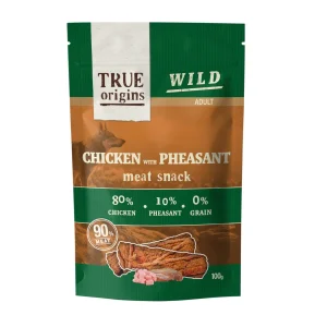 100 g True Origins Tiras Wild Adult Pollo y Faisán para perros