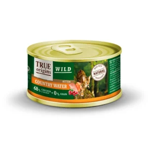 100 g True Origins Wild Kitten Country Water Pollo y Salmón lata