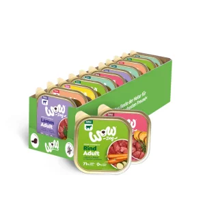 11 tarrinas x 150 g Wow Food Adulto tarrina para perros