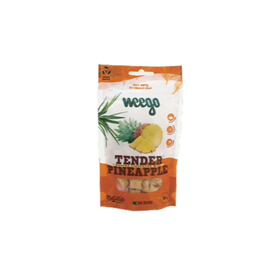 12 bolsitas x 50 g Weego Bocaditos Tender Piña para perros