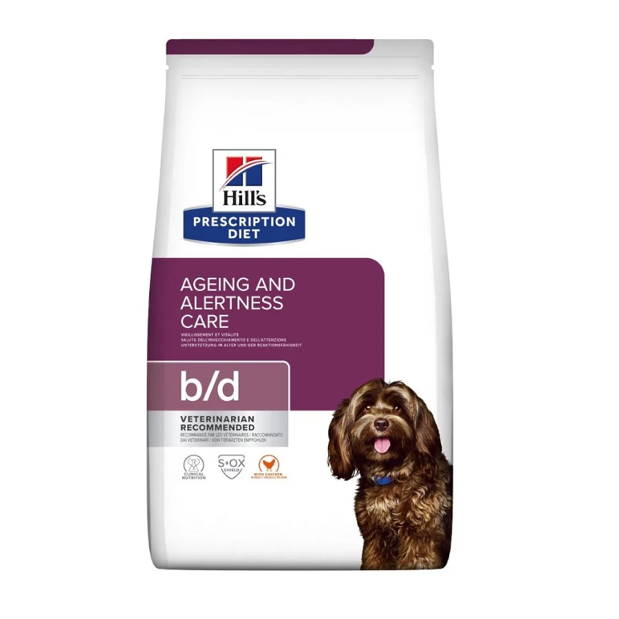 12 kg Hill's Prescription Diet b/d Ageing and Alertness Care Pollo pienso para perros senior