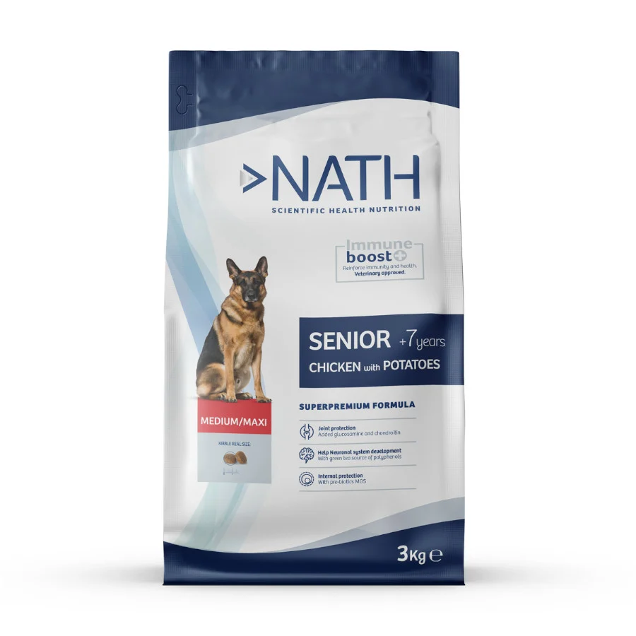 12 kg Nath Senior Medium & Maxi pienso para perros