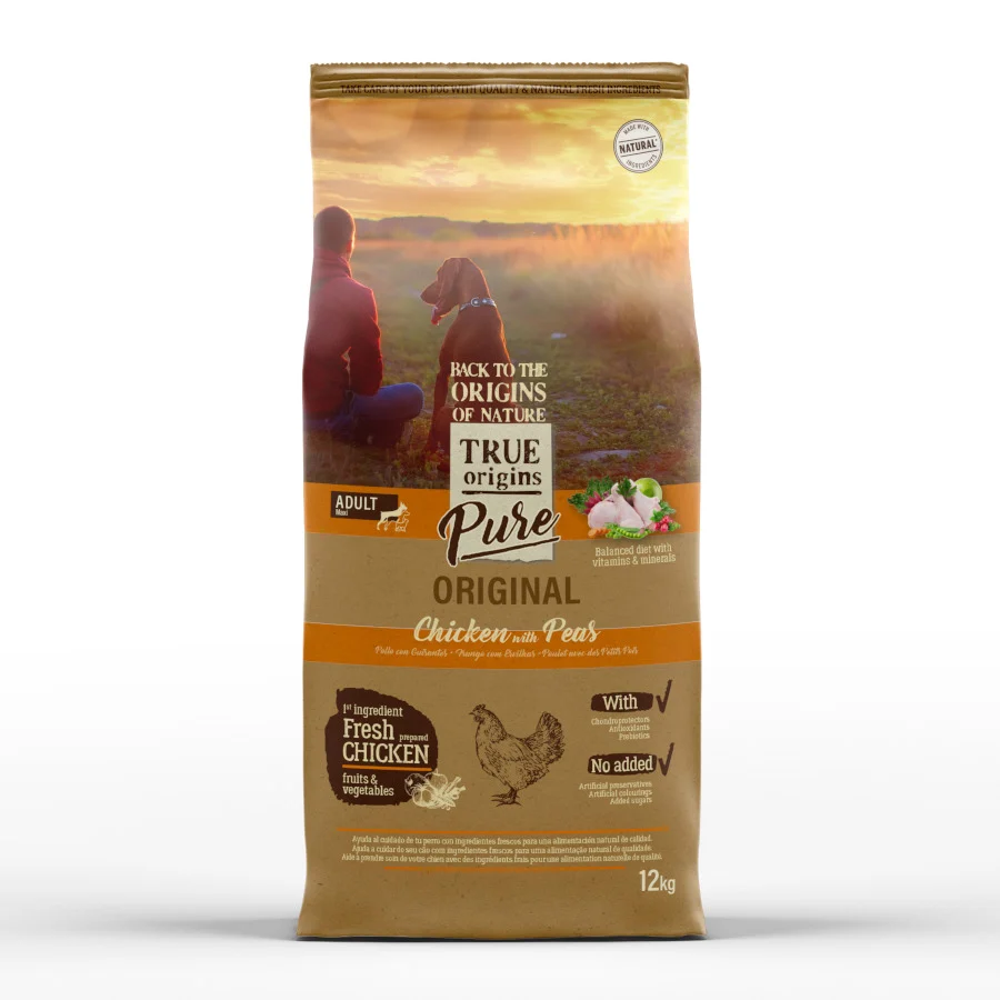 12 kg True Origins Pure Adult Maxi Pollo pienso para perros
