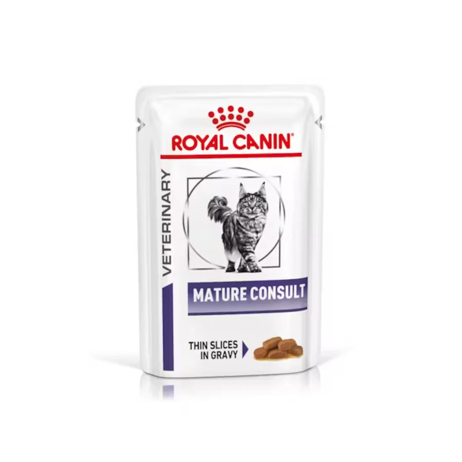 12 sobres x 85 g Royal Canin Mature Consult Láminas en Salsa Sobre para gatos