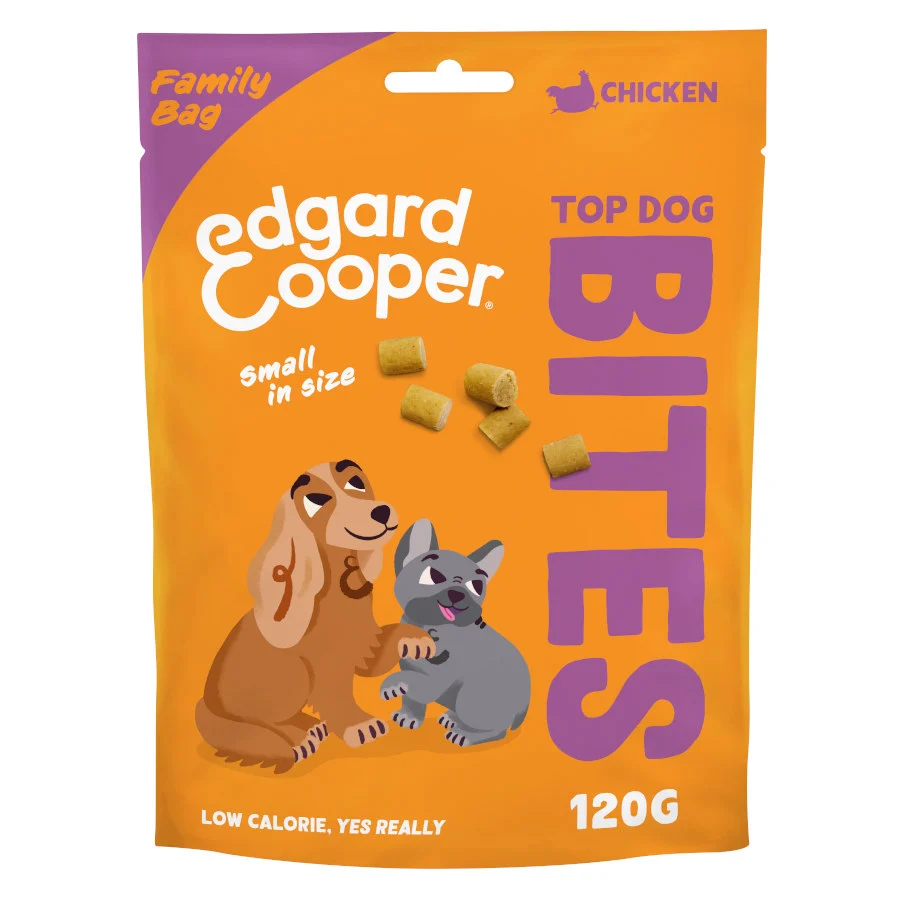 120 g Edgard & Cooper Bocaditos Mini de Pollo snack para perros