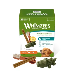 Whimzees Snacks Dentales Naturales para perros de raza grande