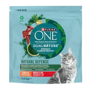 1,4 Kg Purina ONE Natural Defense Buey para gatos