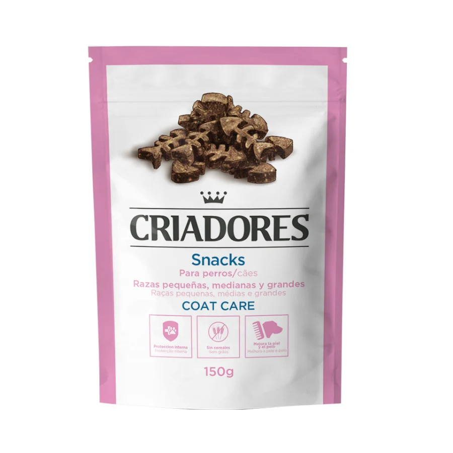150 g Criadores Bocaditos Adult Coat Care de Krill para perros