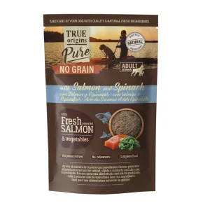 True Origins Pure con Salmón y Espinacas sobre para Perros