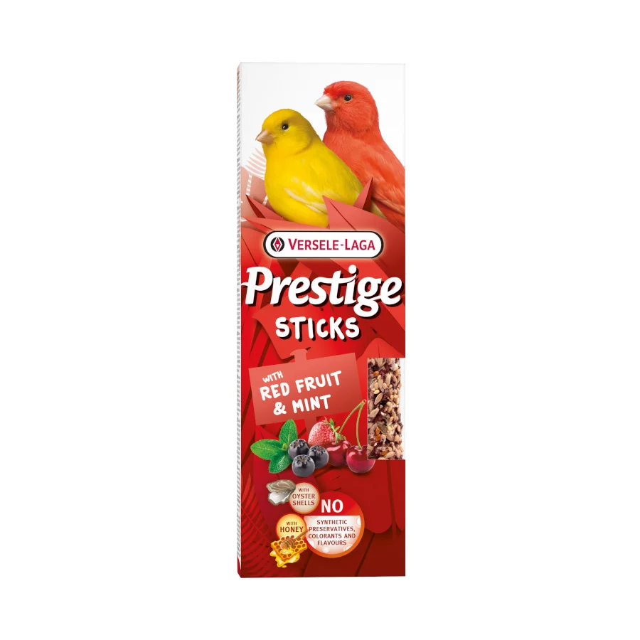 2 barritas Versele-Laga Prestige Sticks Barritas Frutos Rojos y Menta para aves pequeñas