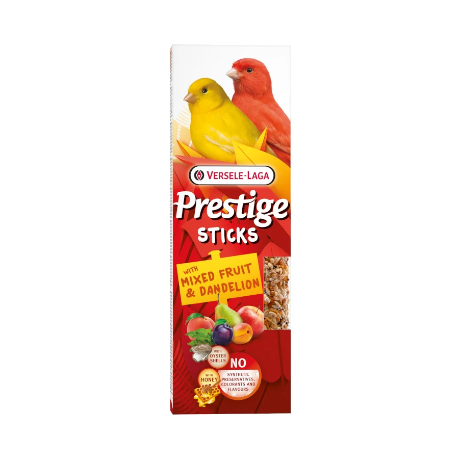 2 uds. Versele-Laga Prestige Sticks Barritas Frutas y Diente de León para aves