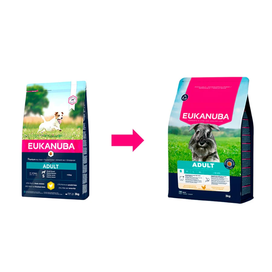 3 kg Eukanuba Adult pollo pienso para perros de raza pequeña - Image 2