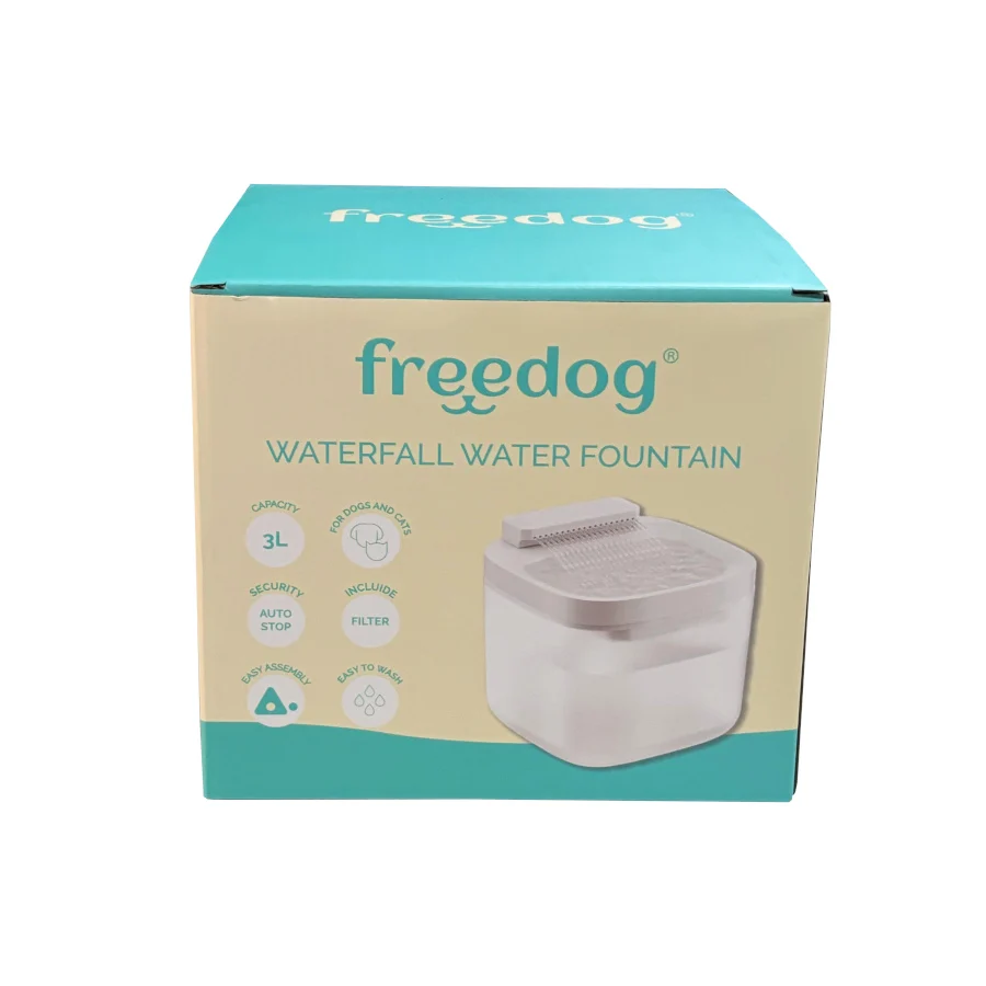 3 L Freedog Freeflow Fuente Automática Blanca para perros y gatos