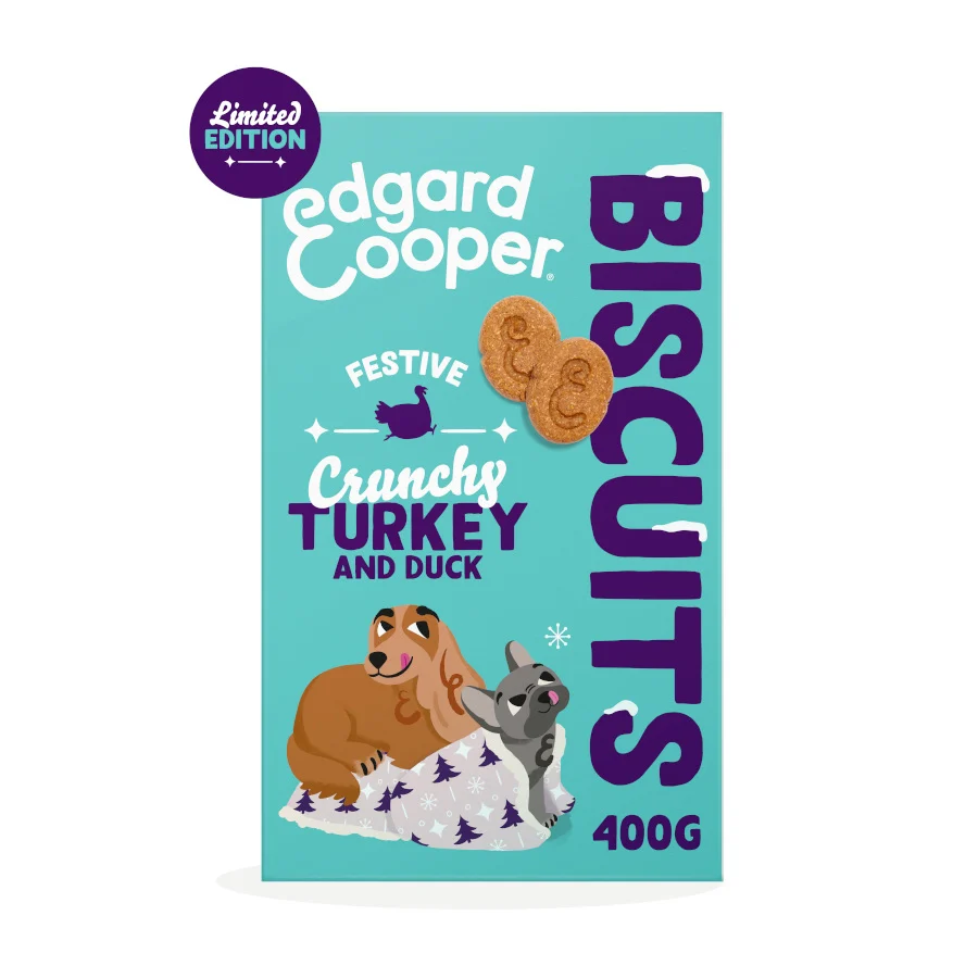 400 g Edgard & Cooper Galletas Festive de Pavo y Pato snack para perros - Image 2