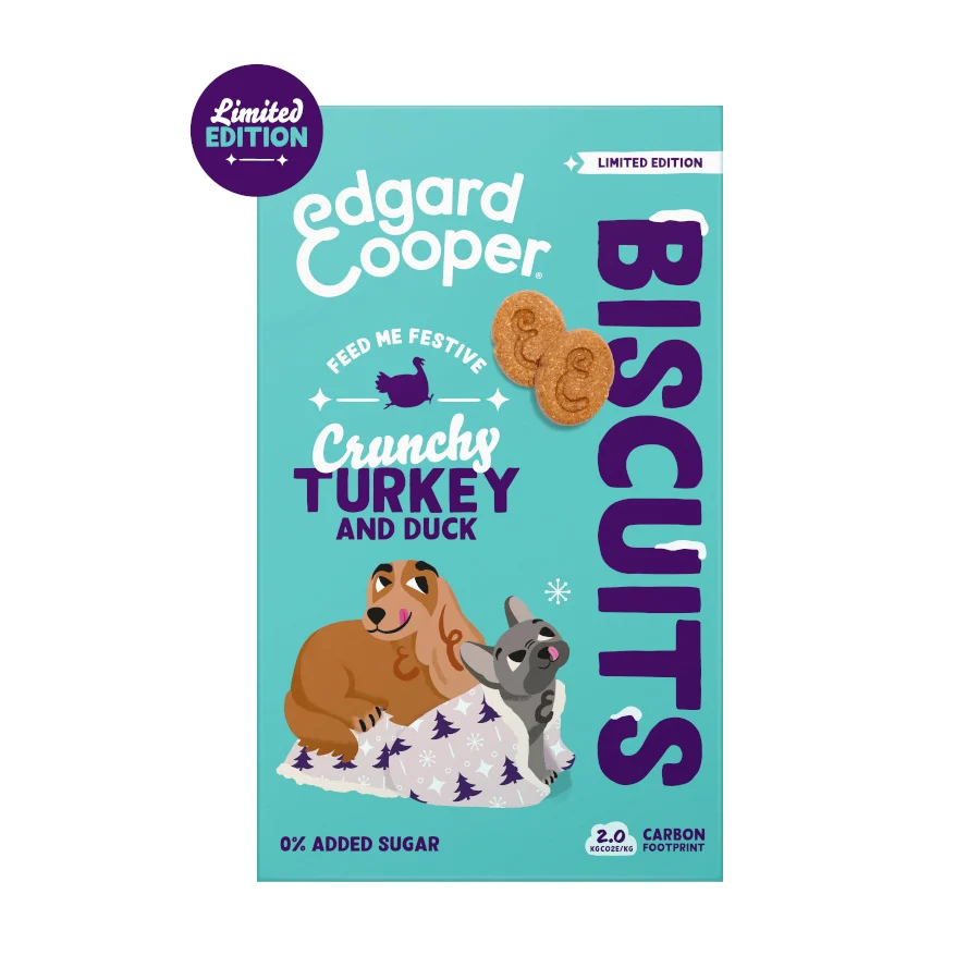 400 g Edgard & Cooper Galletas Festive de Pavo y Pato snack para perros