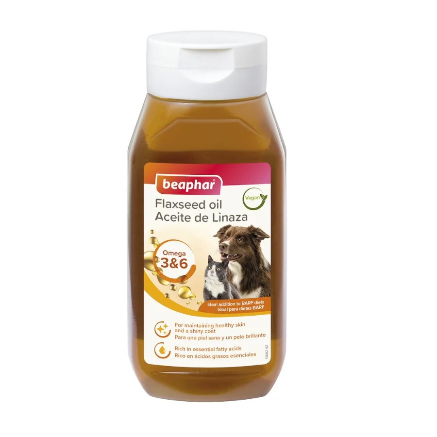 430 ml Beaphar Aceite de Linaza para perros y gatos