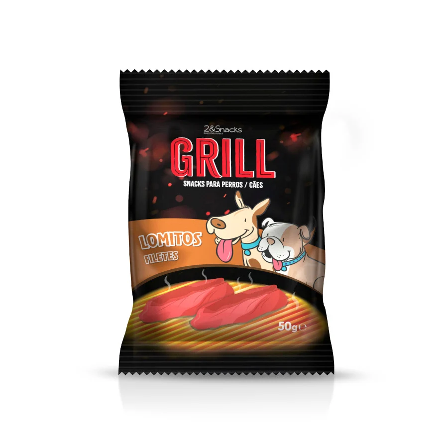 50 g 2&Snacks Filetes Grill de Carne para perros