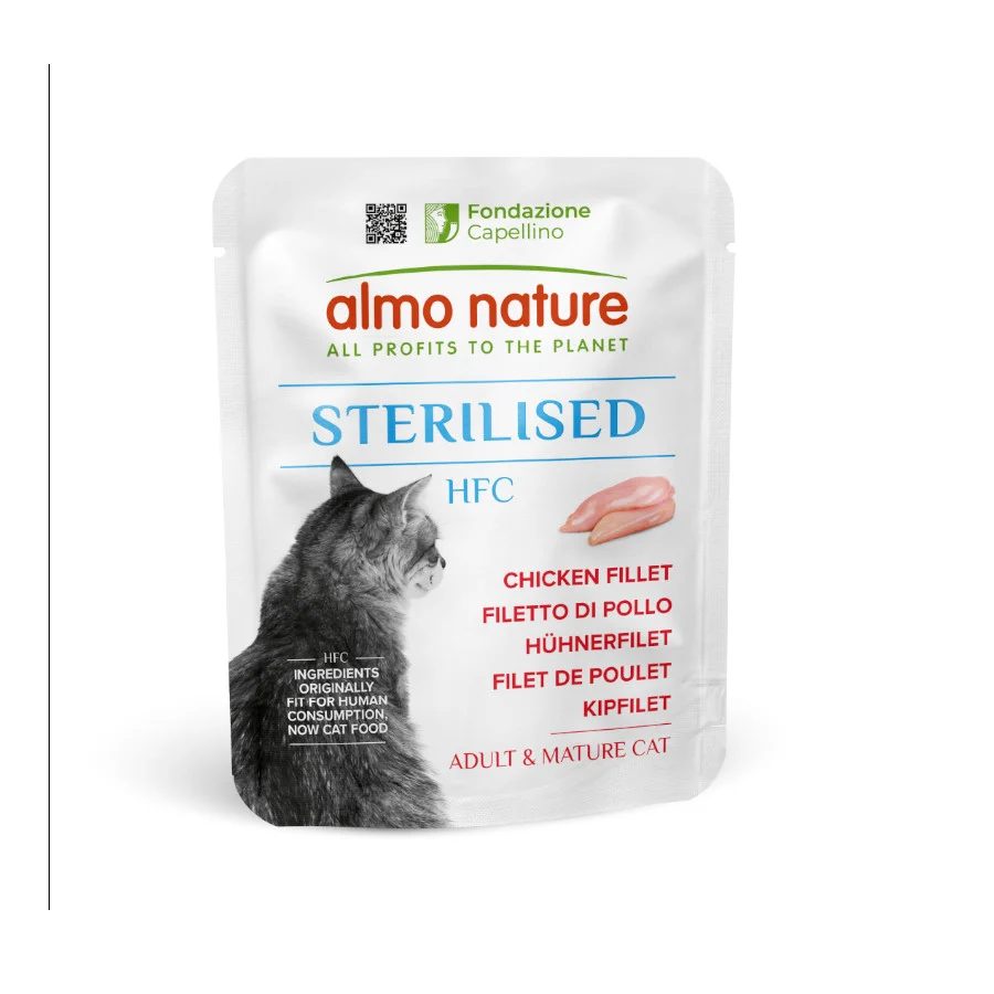 50 g Almo Nature HFC Sterilised Filete de Pollo sobre para gatos