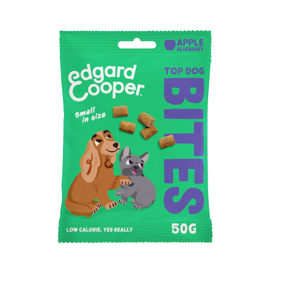 50 g Edgard & Cooper Bocaditos Mini de Manzana snack para perros
