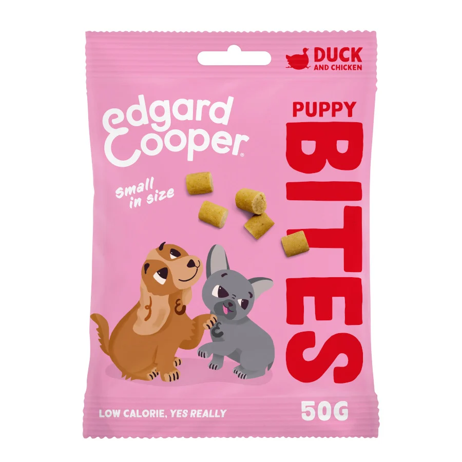 50 g Edgard & Cooper Bocaditos Mini Puppy de Pato y Pollo para perros