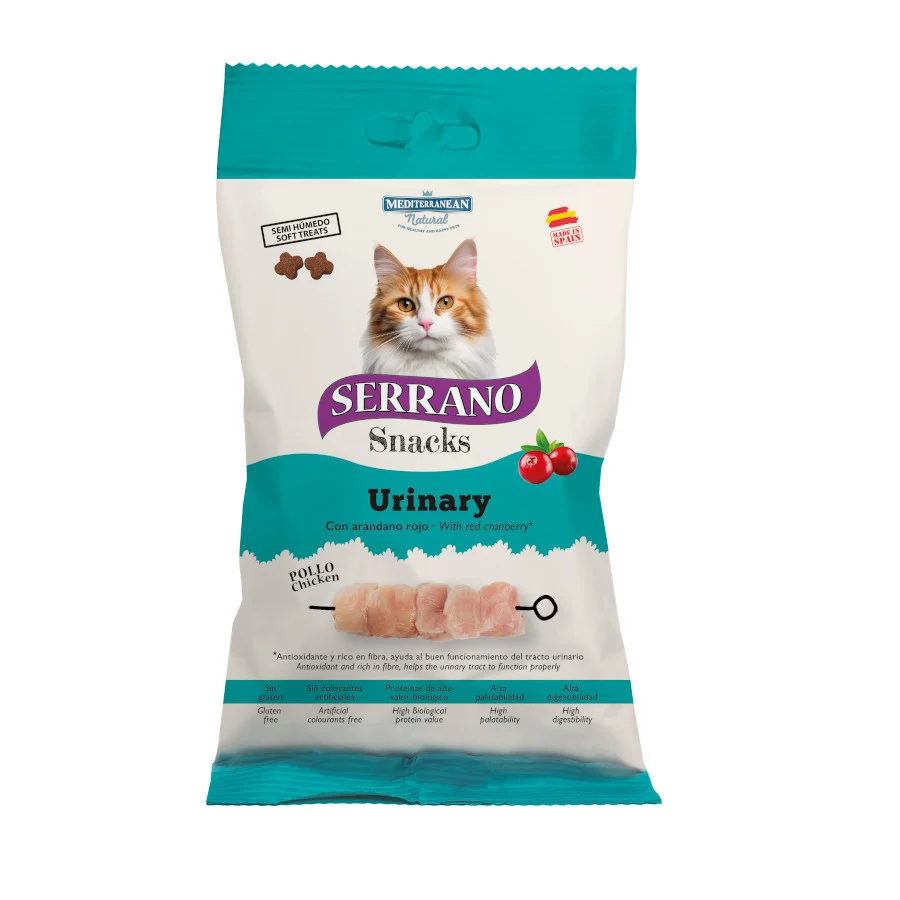 50 g Serrano Bocaditos Urinary de Pollo para gatos